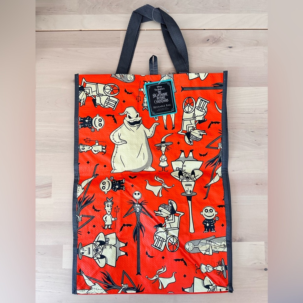 Nightmare Before Christmas Reusable Shopping Bag Jack Sally Zero Oogie Halloween